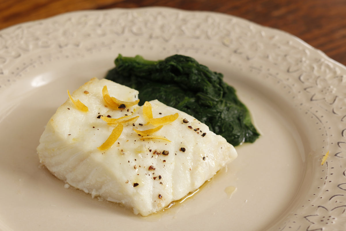 Oven Roasted Halibut with Olive Oil & Meyer Lemon Zest