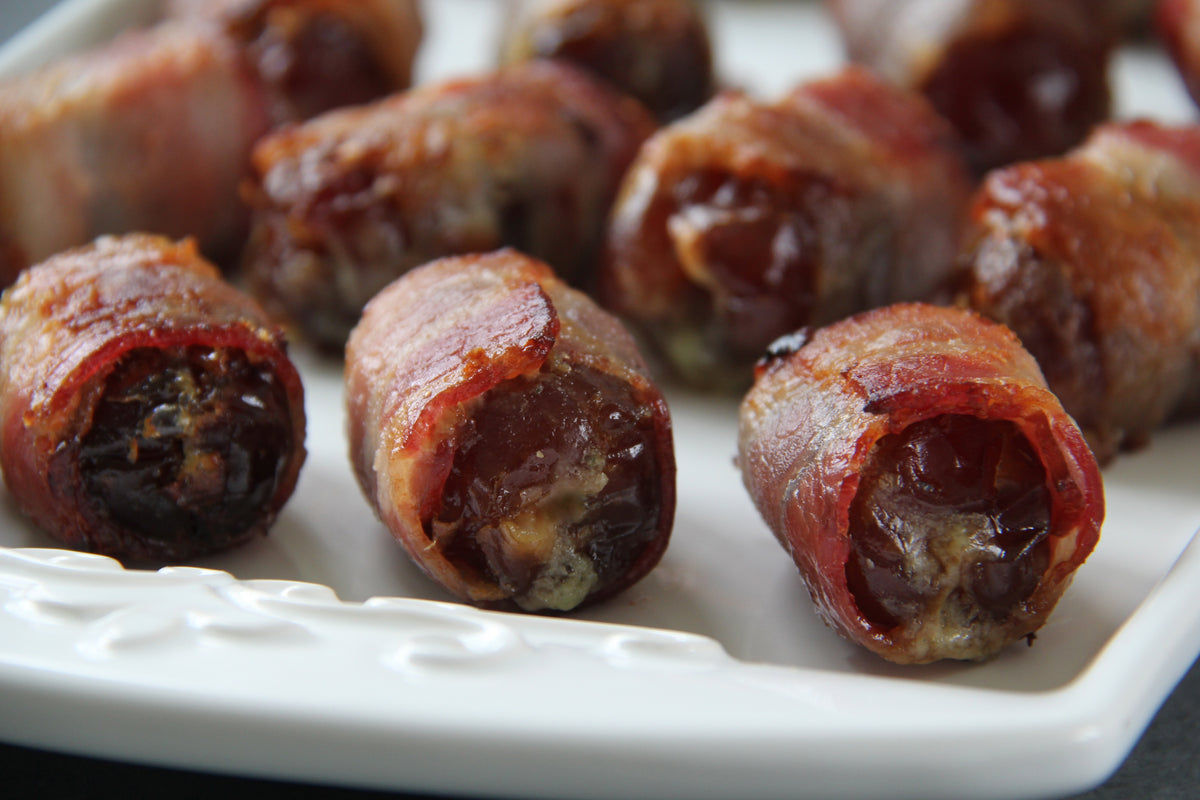 Bacon Wrapped Dates Stuffed with Gorgonzola