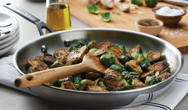 Simple Pan Roasted Brussels Sprouts