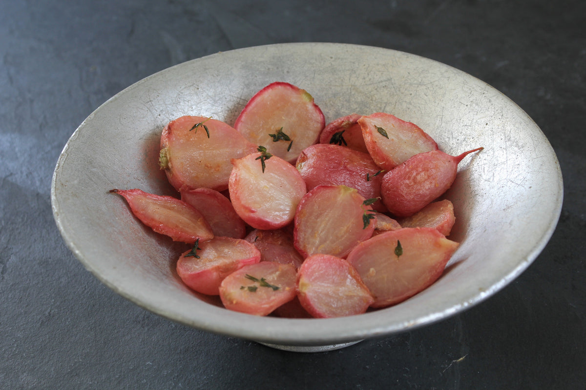 Roasted Radishes with Honey, Thyme and Lemon