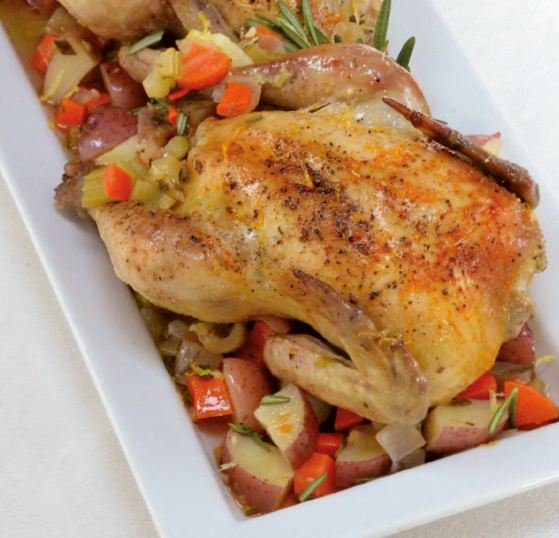Citrus Rosemary Cornish Game Hens