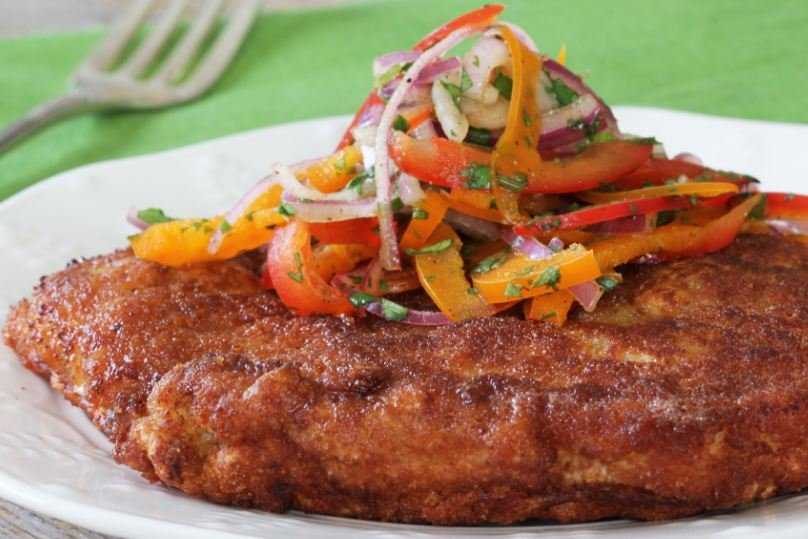 Pork Chuletas with Salsa Criolla
