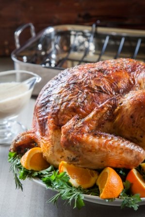 Roast Turkey with Herbes de Provence and White Wine Gravy