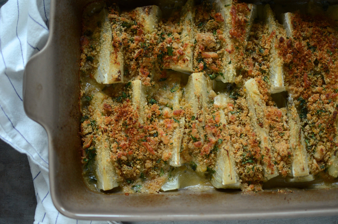 Fennel Gratin with Gruyere and Lemon