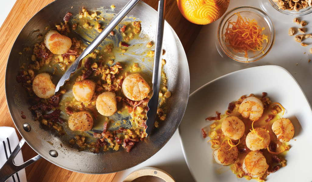 Scallops with Orange-Hazelnut Brown Butter