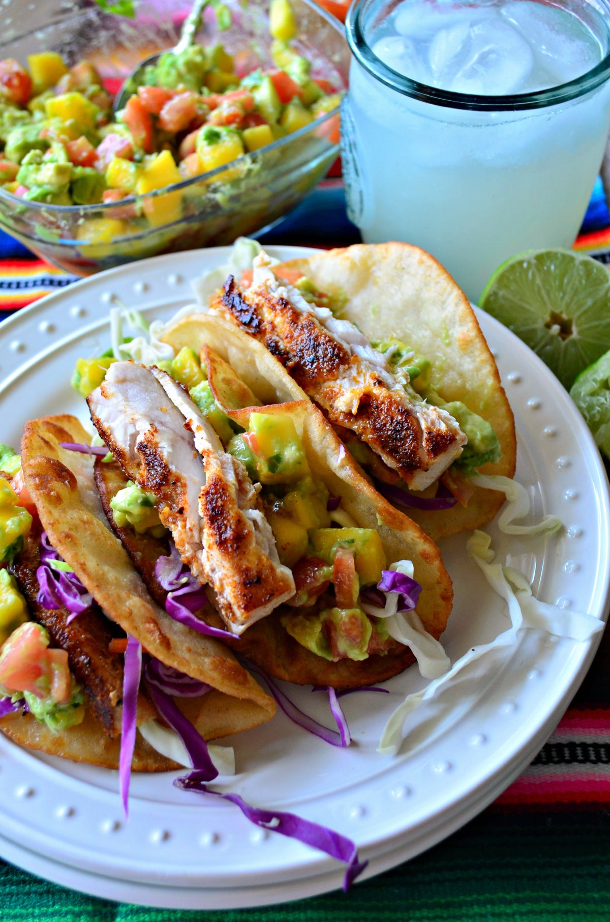 Mahi-Mahi Fish Tacos with Mango and Avocado Salsa