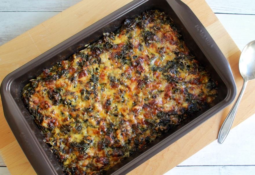 Kale and Caramelized Onion Gratin