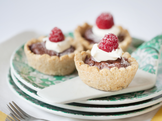 Berry and Chocolate Tarts with Hazelnut Pastry