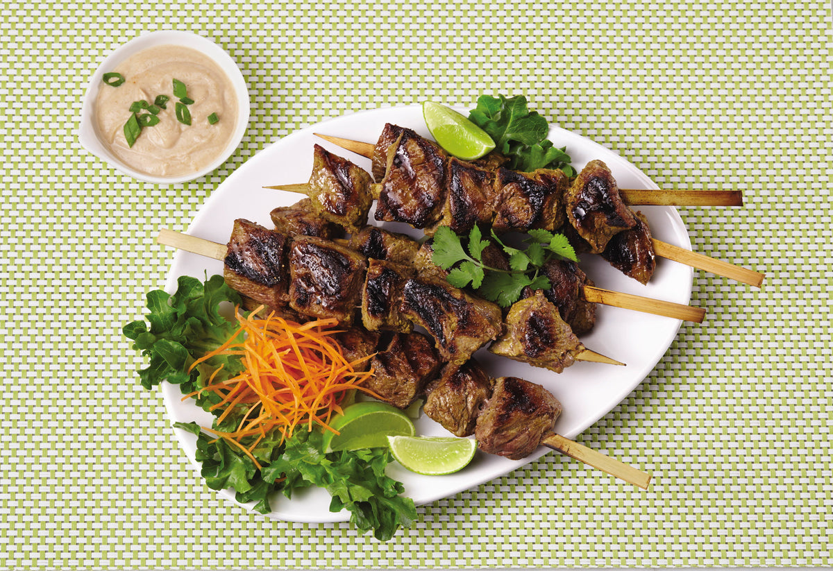 Steak Kabobs with Peanut Sauce