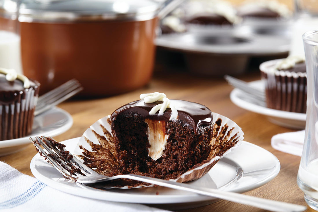 Cream-Filled Chocolate Cupcakes