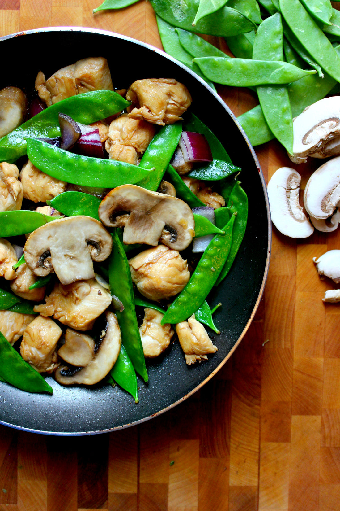 Chicken & Snow Peas Skillet