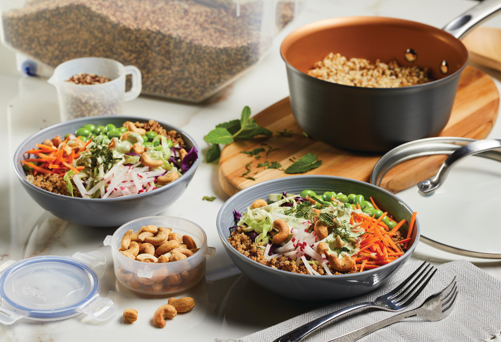 Crunchy Buddha Bowl with Green Goddess Dressing