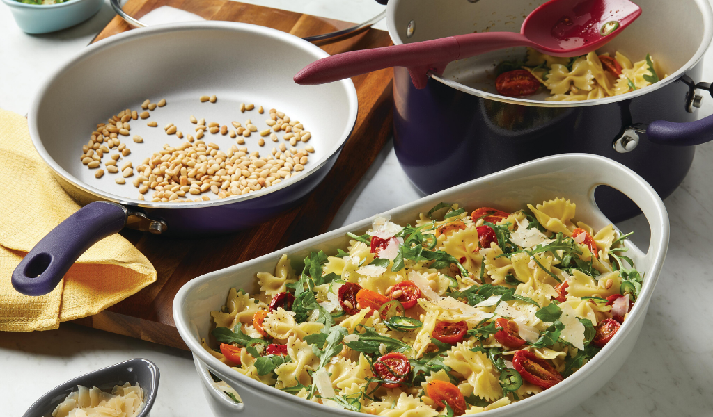 Pasta Salad with Roasted Tomatoes & Toasted Pine Nuts