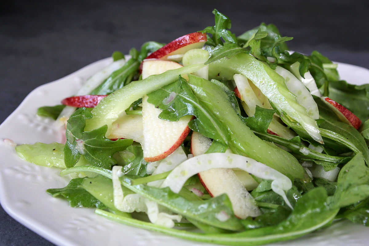 Celery, Fennel, and Apple Salad with White Balsamic Dressing
