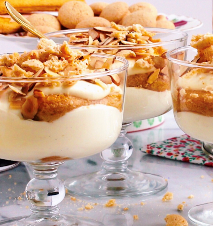 Toasted Almond Tiramisu Parfaits