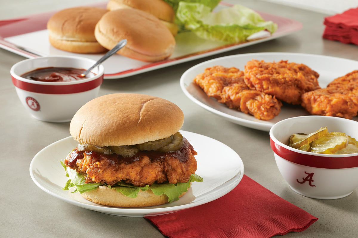 Fried Hot Chicken Sandwiches with Kentucky Bourbon Barbecue Sauce