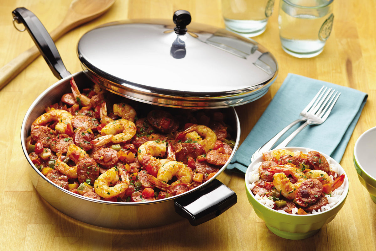 Cajun Shrimp & Andouille Skillet Dinner