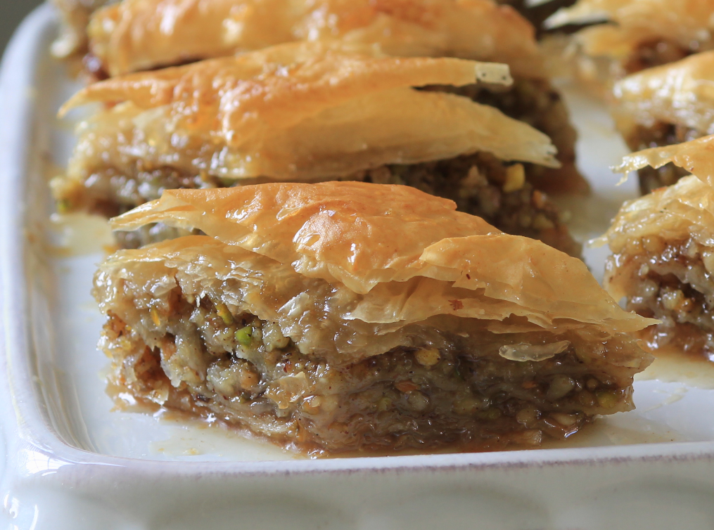 Baklava with Honey-Chamomile Syrup