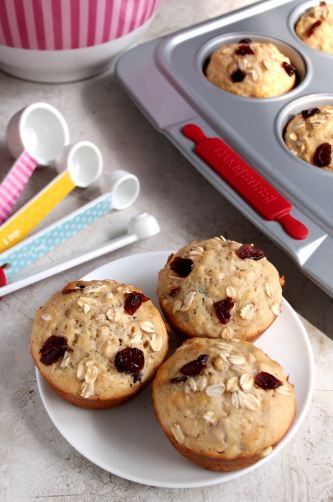 Apple Craisin Oat Muffins