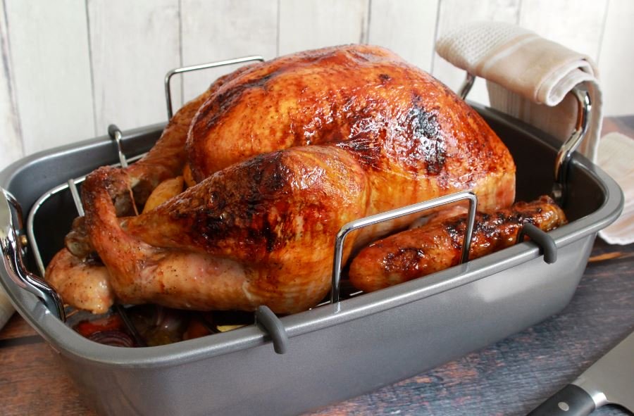 Cider Bourbon Glazed Roast Turkey