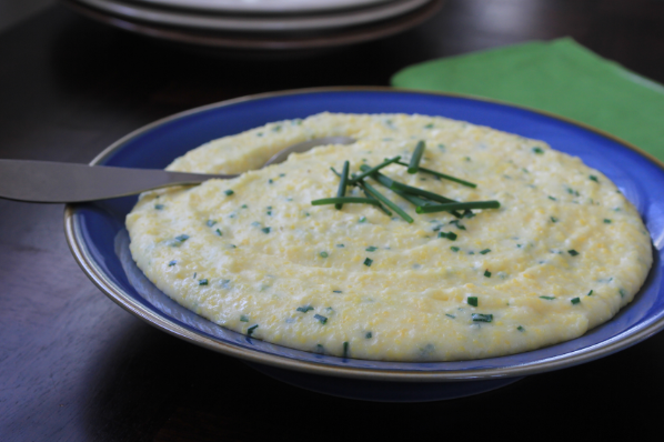 Creamy Polenta with Aged Cheddar Cheese