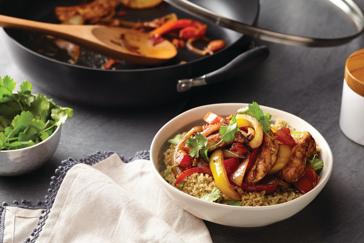 Fajita Stir-Fry with Lime Quinoa