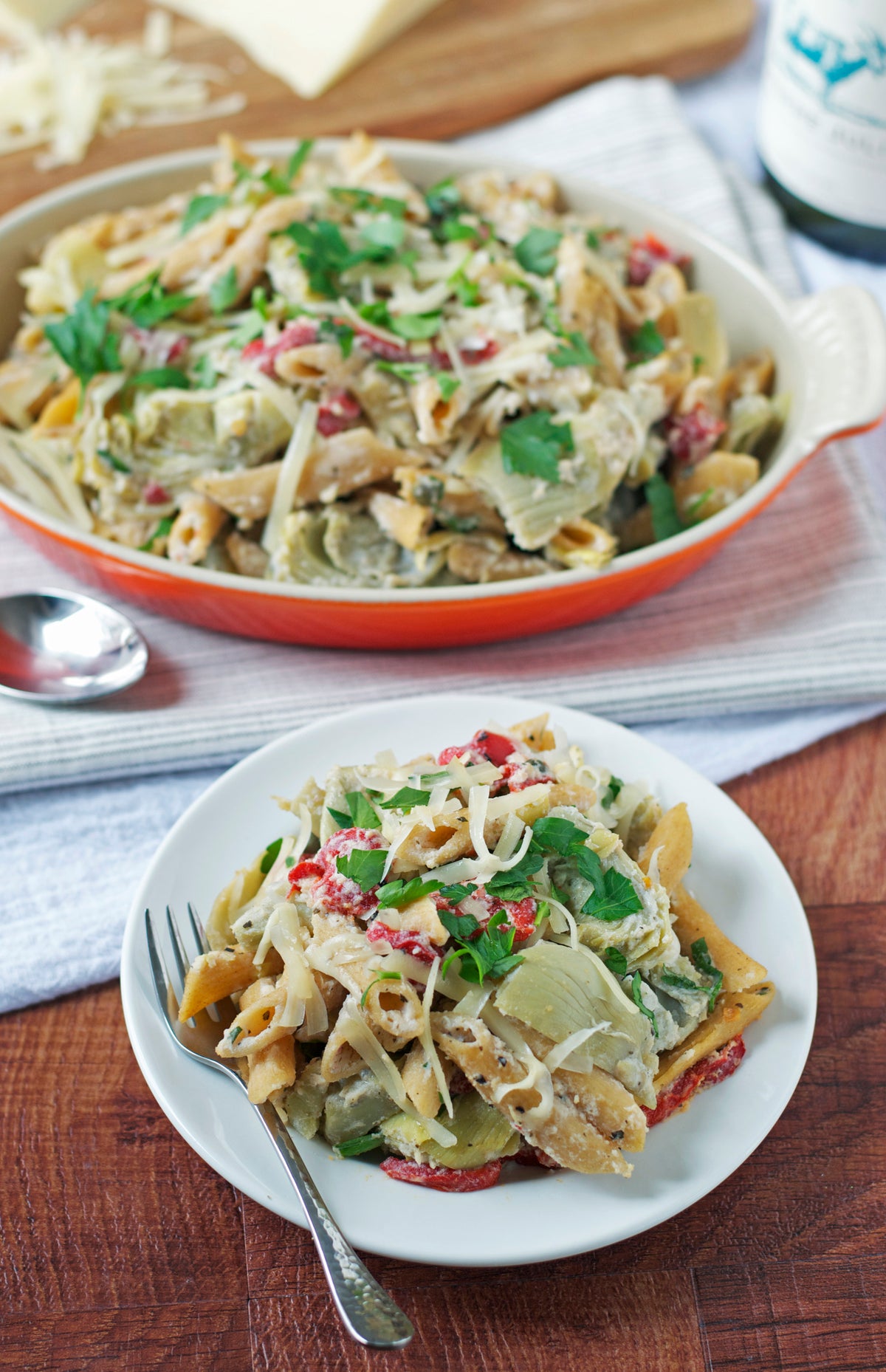 Creamy Ricotta Pasta with Artichokes