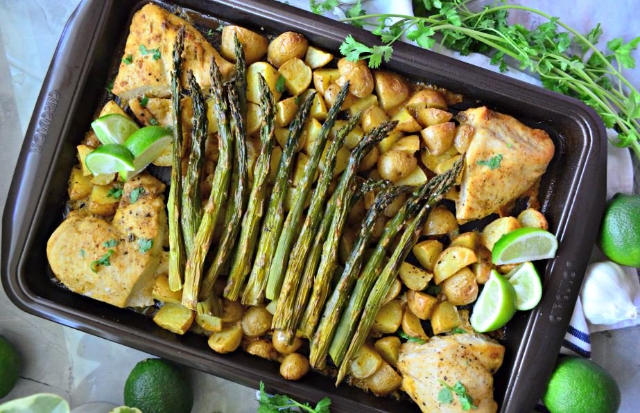 Sheet Pan Cilantro Lime Chicken Dinner