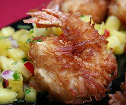 Crispy Coconut Shrimp with Pineapple Relish
