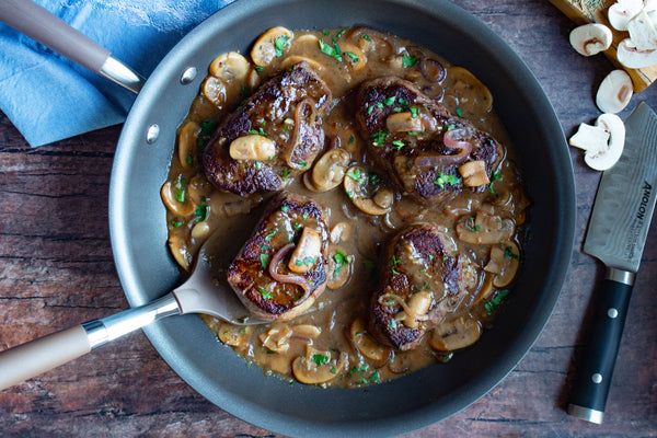 Filet Mignon with Marsala Mushroom Sauce - PotsandPans.com