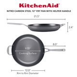 KitchenAid NITRO Carbon Steel 12-Inch Skillet With Helper Handle