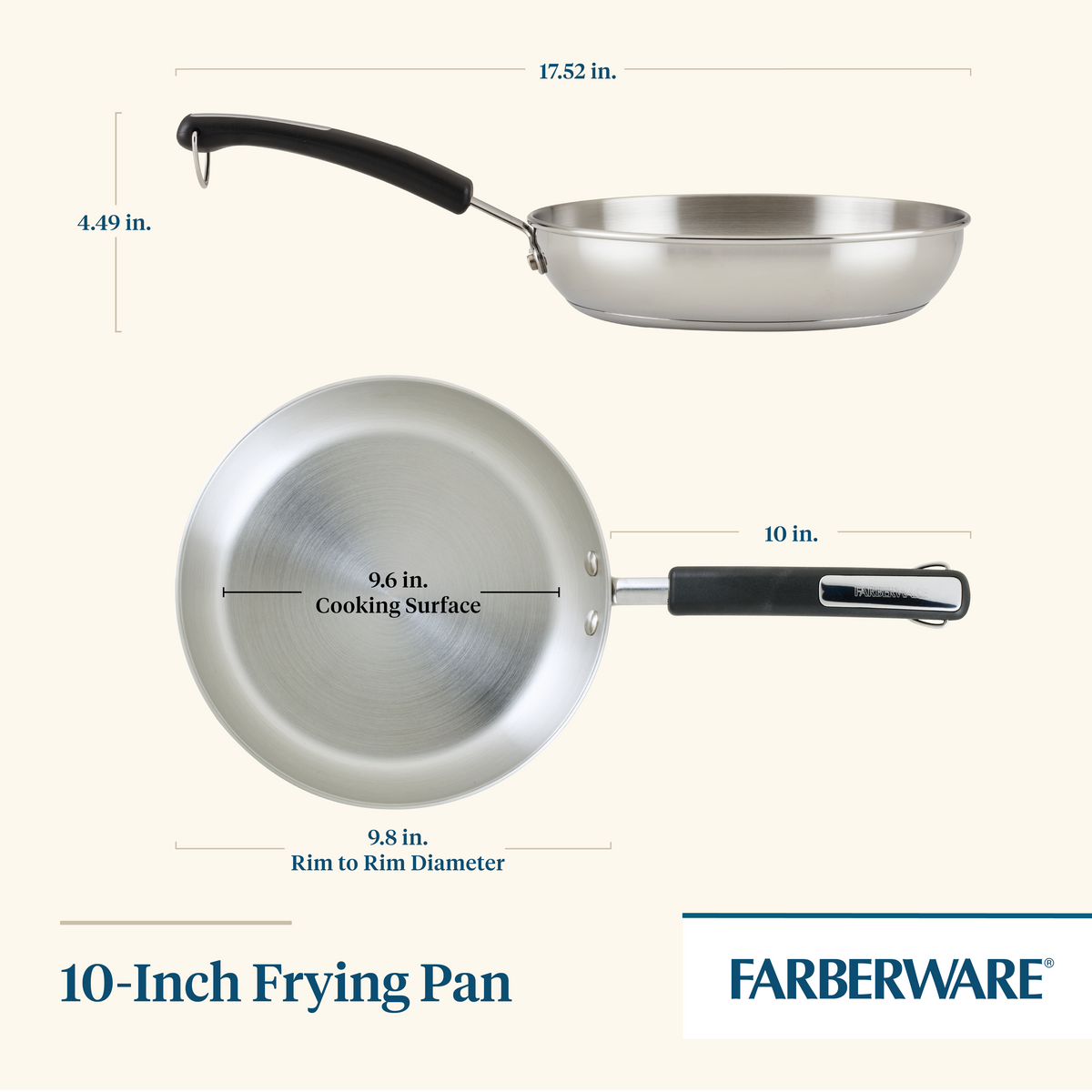Brilliance 10-Inch Stainless Steel Frying Pan