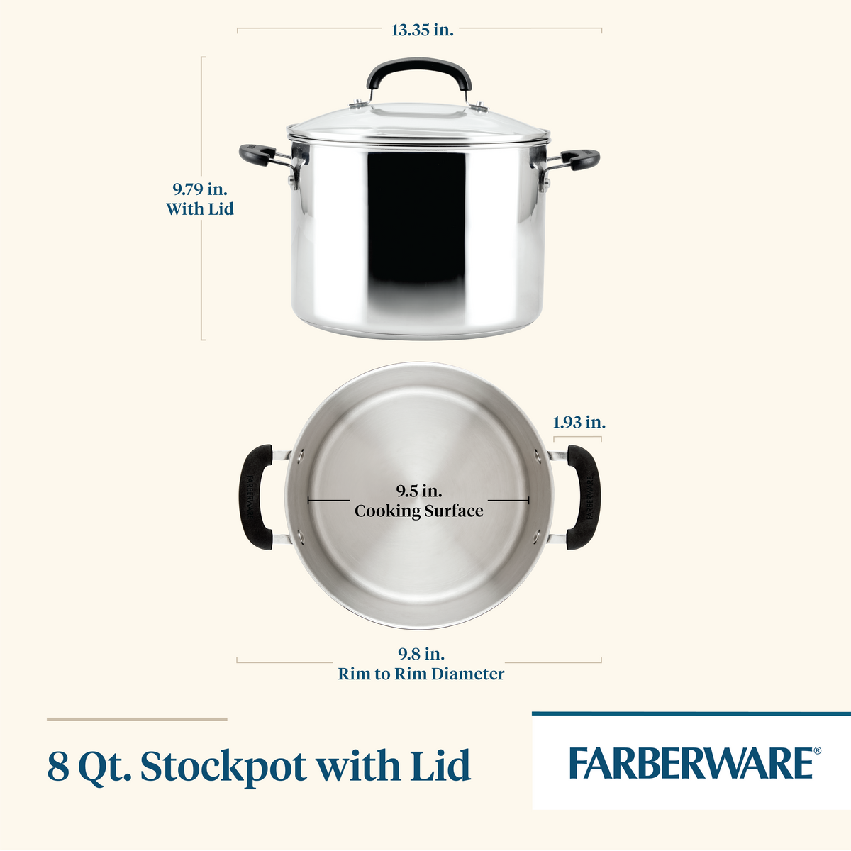 Brilliance 8-Quart Stainless Steel Stockpot