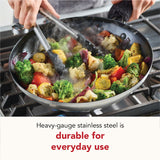 Stainless Steel 3-Ply Base Ceramic Nonstick 12-Inch Frying Pan