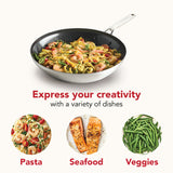 Stainless Steel 3-Ply Base Ceramic Nonstick 12-Inch Frying Pan