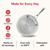 Stainless Steel 3-Ply Base Ceramic Nonstick 12-Inch Frying Pan