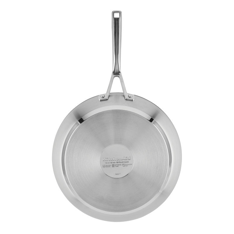 Stainless Steel 3-Ply Base Ceramic Nonstick 12-Inch Frying Pan