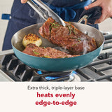 Color-Finished Stainless Steel 3-Ply Base 11-Piece Cookware Set