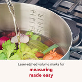 Color-Finished Stainless Steel 3-Ply Base 11-Piece Cookware Set