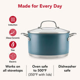 Color-Finished Stainless Steel 3-Ply Base 11-Piece Cookware Set