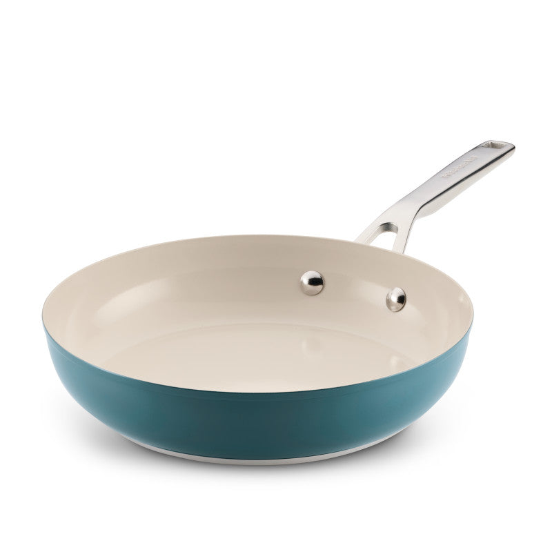 Color-Finished Stainless Steel 3-Ply Base Ceramic Nonstick 9.5-Inch Frying Pan