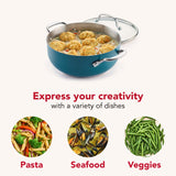 Color-Finished Stainless Steel 3-Ply Base 4-Quart Casserole with Lid