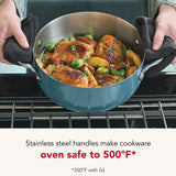 Color-Finished Stainless Steel 3-Ply Base 4-Quart Casserole with Lid