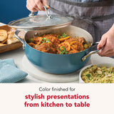 Color-Finished Stainless Steel 3-Ply Base 4-Quart Casserole with Lid
