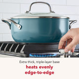 Color-Finished Stainless Steel 3-Ply Base 4-Quart Casserole with Lid