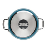Color-Finished Stainless Steel 3-Ply Base 4-Quart Casserole with Lid