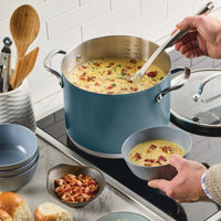 Color-Finished Stainless Steel 3-Ply Base 8-Quart Stockpot