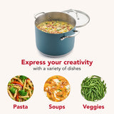 Color-Finished Stainless Steel 3-Ply Base 8-Quart Stockpot
