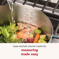 Color-Finished Stainless Steel 3-Ply Base 8-Quart Stockpot