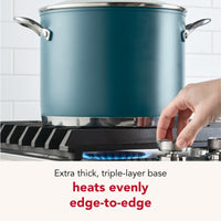 Color-Finished Stainless Steel 3-Ply Base 8-Quart Stockpot